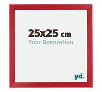 Your Decoration - Picture Frame 25x25 cm - Red - Decorative Wall Frame in MDF with Antireflection - Frame 25x25 - Mura