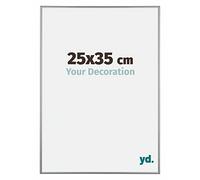 Your Decoration - Picture Frame 25x35 cm - Platinum - Decorative Wall Frame in Aluminium with Antireflection - Frame 25x35 - Kent