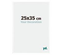 Your Decoration - Picture Frame 25x35 cm - White High Gloss - Decorative Wall Frame in Plastic with Antireflection - Frame 25x35 - Bordeaux
