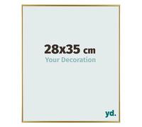 Your Decoration - Picture Frame 28x35 cm - Gold - Decorative Wall Frame in Plastic with Antireflection - Frame 28x35 - Evry