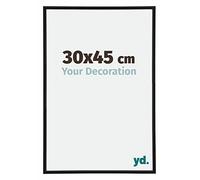 Your Decoration - Picture Frame 30,00x45,00 cm - Black Matte - UV Resistant Glass Plate - Anti-Reflective -Annecy