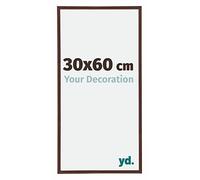 Your Decoration - Picture Frame 30,00x60,00 cm - Brown - UV Resistant Glass Plate - Anti-Reflective -Annecy