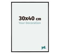 Your Decoration - Picture Frame 30x40 cm - Black Matte - Decorative Wall Frame in Plastic with Antireflection - Frame 30x40 - Evry