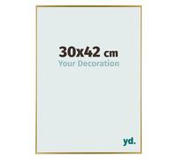 Your Decoration - Picture Frame 30x42 cm - Gold - Decorative Wall Frame in Plastic with Antireflection - Frame 30x42 - Evry