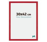 Your Decoration - Picture Frame 30x42 cm - Red - Decorative Wall Frame in MDF with Antireflection - Frame 30x42 - Mura