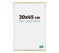 Your Decoration - Picture Frame 30x45 cm - Gold - Decorative Wall Frame in Aluminium with Antireflection - Frame 30x45 - Kent