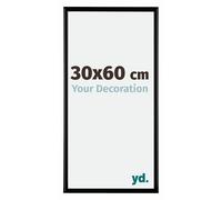 Your Decoration - Picture Frame 30x60 cm - Black Matte - Decorative Wall Frame in Plastic with Antireflection - Frame 30x60 - Bordeaux