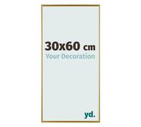 Your Decoration - Picture Frame 30x60 cm - Gold - Decorative Wall Frame in Plastic with Antireflection - Frame 30x60 - Evry