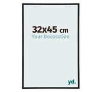 Your Decoration - Picture Frame 32,00x45,00 cm - Black Matte - UV Resistant Glass Plate - Anti-Reflective -Annecy