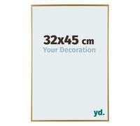 Your Decoration - Picture Frame 32x45 cm - Gold - Decorative Wall Frame in Plastic with Antireflection - Frame 32x45 - Evry