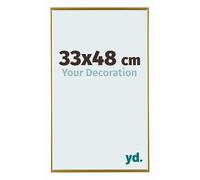Your Decoration - Picture Frame 33x48 cm - Gold - Decorative Wall Frame in Plastic with Antireflection - Frame 33x48 - Evry