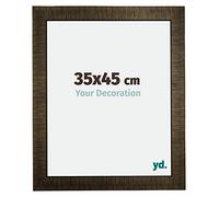 Your Decoration - Picture Frame 35x45 cm - Champagne Brushed - Decorative Wall Frame in wood with Antireflection - Frame 35x45 - Leeds