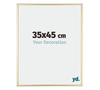 Your Decoration - Picture Frame 35x45 cm - Gold - Decorative Wall Frame in Aluminium with Antireflection - Frame 35x45 - Kent