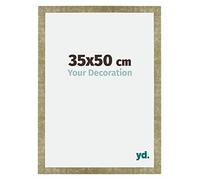 Your Decoration - Picture Frame 35x50 cm - Gold Antique - Decorative Wall Frame in MDF with Antireflection - Frame 35x50 - Mura