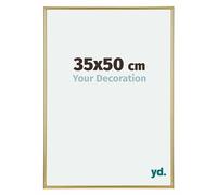 Your Decoration - Picture Frame 35x50 cm - Gold - Decorative Wall Frame in Plastic with Antireflection - Frame 35x50 - Annecy