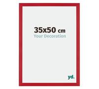 Your Decoration - Picture Frame 35x50 cm - Red - Decorative Wall Frame in MDF with Antireflection - Frame 35x50 - Mura