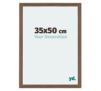 Your Decoration - Picture Frame 35x50 cm - Walnut Dark - Decorative Wall Frame in MDF with Antireflection - Frame 35x50 - Mura