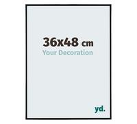 Your Decoration - Picture Frame 36x48 cm - Black Matte - Decorative Wall Frame in Plastic with Antireflection - Frame 36x48 - Evry