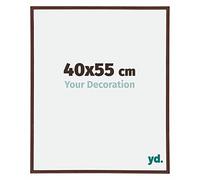 Your Decoration - Picture Frame 40,00x55,00 cm - Brown - UV Resistant Glass Plate - Anti-Reflective -Annecy