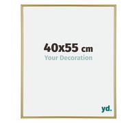 Your Decoration - Picture Frame 40,00x55,00 cm - Gold - UV Resistant Glass Plate - Anti-Reflective -Annecy