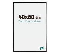 Your Decoration - Picture Frame 40,00x60,00 cm - Black Matte - UV Resistant Glass Plate - Anti-Reflective -Annecy