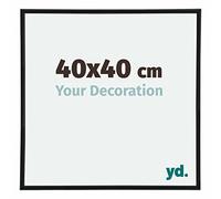 Your Decoration - Picture Frame 40x40 cm - Black Matte - Decorative Wall Frame in Plastic with Antireflection - Frame 40x40 - Annecy