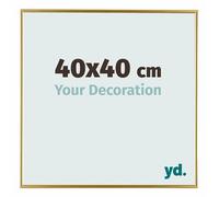Your Decoration - Picture Frame 40x40 cm - Gold - Decorative Wall Frame in Plastic with Antireflection - Frame 40x40 - Evry
