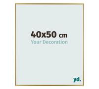 Your Decoration - Picture Frame 40x50 cm - Gold - Decorative Wall Frame in Plastic with Antireflection - Frame 40x50 - Evry