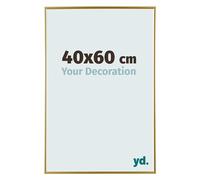 Your Decoration - Picture Frame 40x60 cm - Gold - Decorative Wall Frame in Plastic with Antireflection - Frame 40x60 - Evry