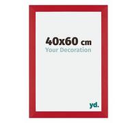 Your Decoration - Picture Frame 40x60 cm - Red - Decorative Wall Frame in MDF with Antireflection - Frame 40x60 - Mura