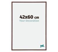 Your Decoration - Picture Frame 42,00x60,00 cm - Brown - UV Resistant Glass Plate - Anti-Reflective -Annecy