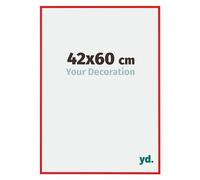 Your Decoration - Picture Frame 42x60 cm - Ferrari Red - Decorative Wall Frame in Aluminium with Antireflection - Frame 42x60 - New York