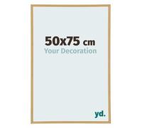 Your Decoration - Picture Frame 50,00x75,00 cm - Beech Light - UV Resistant Glass Plate - Anti-Reflective -Annecy
