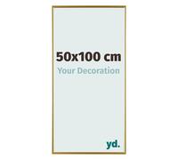 Your Decoration - Picture Frame 50x100 cm - Gold - Decorative Wall Frame in Plastic with Antireflection - Frame 50x100 - Evry