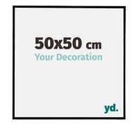 Your Decoration - Picture Frame 50x50 cm - Black Matte - Decorative Wall Frame in Plastic with Antireflection - Frame 50x50 - Evry