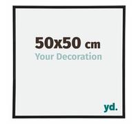 Your Decoration - Picture Frame 50x50 cm - Black Matte - Decorative Wall Frame in Plastic with Antireflection - Frame 50x50 - Annecy