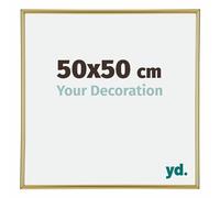 Your Decoration - Picture Frame 50x50 cm - Gold - Decorative Wall Frame in Plastic with Antireflection - Frame 50x50 - Annecy