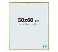 Your Decoration - Picture Frame 50x60 cm - Gold - Decorative Wall Frame in Plastic with Antireflection - Frame 50x60 - Evry