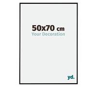 Your Decoration - Picture Frame 50x70 cm - Black Matte - Decorative Wall Frame in Plastic with Antireflection - Frame 50x70 - Evry