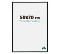 Your Decoration - Picture Frame 50x70 cm - Black Matte - Decorative Wall Frame in Plastic with Antireflection - Frame 50x70 - Annecy