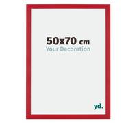 Your Decoration - Picture Frame 50x70 cm - Red - Decorative Wall Frame in MDF with Antireflection - Frame 50x70 - Mura