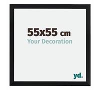 Your Decoration - Picture Frame 55x55 cm - Black Matte - Decorative Wall Frame in wood with Antireflection - Frame 55x55 - Catania