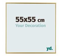 Your Decoration - Picture Frame 55x55 cm - Gold - Decorative Wall Frame in Plastic with Antireflection - Frame 55x55 - Evry