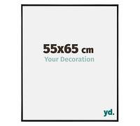 Your Decoration - Picture Frame 55x65 cm - Black High Gloss - Decorative Wall Frame in Plastic with Antireflection - Frame 55x65 - Evry