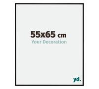 Your Decoration - Picture Frame 55x65 cm - Black Matte - Decorative Wall Frame in Plastic with Antireflection - Frame 55x65 - Evry