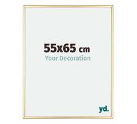 Your Decoration - Picture Frame 55x65 cm - Gold - Decorative Wall Frame in Aluminium with Antireflection - Frame 55x65 - Kent