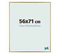 Your Decoration - Picture Frame 56x71 cm - Gold - Decorative Wall Frame in Plastic with Antireflection - Frame 56x71 - Evry