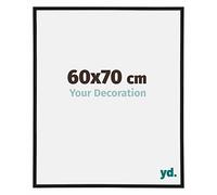 Your Decoration - Picture Frame 60,00x70,00 cm - Black Matte - UV Resistant Glass Plate - Anti-Reflective -Annecy