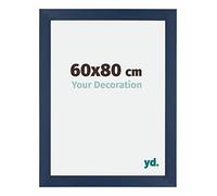 Your Decoration - Picture Frame 60x80 cm - Dark Blue Swept - Decorative Wall Frame in MDF with Antireflection - Frame 60x80 - Mura