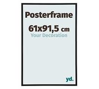 Your Decoration - Picture Frame 61x91,5 cm - Plastic poster frame with synthetic glass - Clear plastic glass - Black Matte